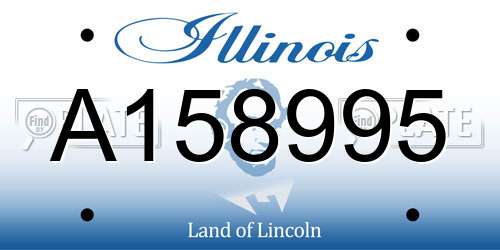 A158995 Illinois License Plate