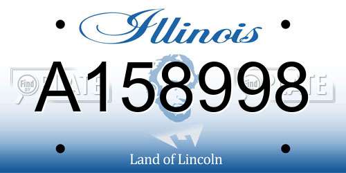 A158998 Illinois License Plate