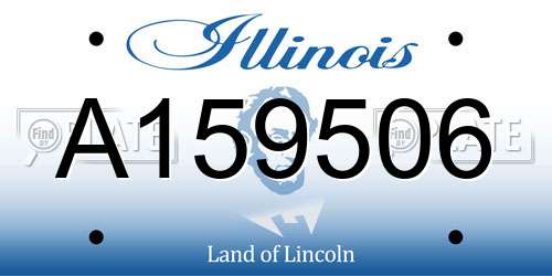 A159506 Illinois License Plate
