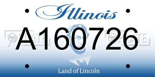A160726 Illinois License Plate