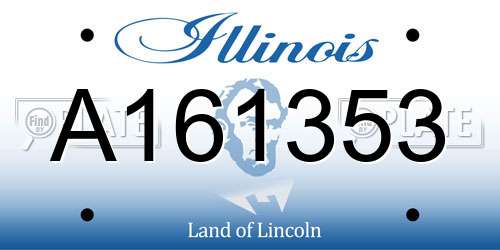A161353 Illinois License Plate