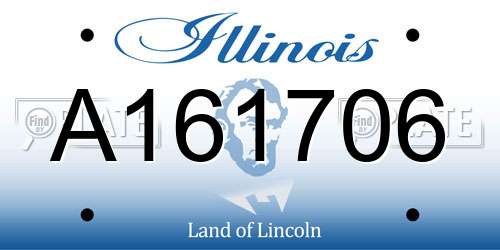 A161706 Illinois License Plate