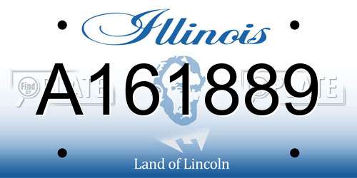 A161889 Illinois License Plate