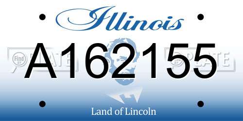 A162155 Illinois License Plate