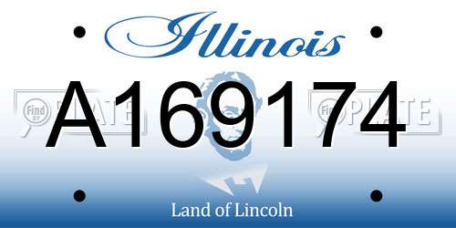 A169174 Illinois License Plate