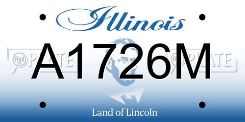 A1726M Illinois License Plate