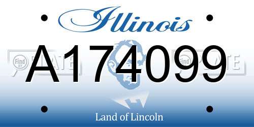A174099 Illinois License Plate