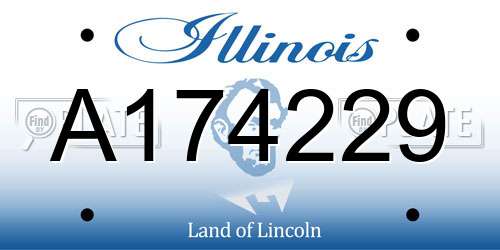 A174229 Illinois License Plate