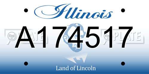 A174517 Illinois License Plate