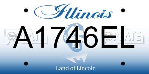 A1746EL Illinois License Plate
