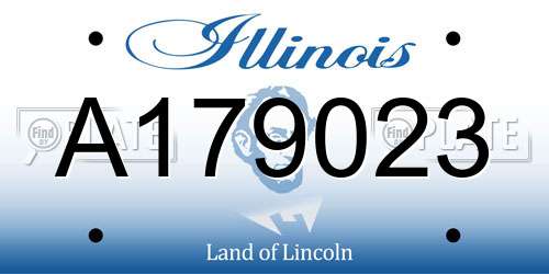 A179023 Illinois License Plate