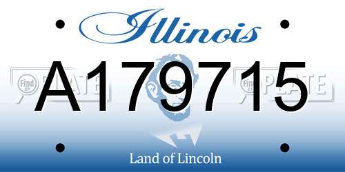 A179715 Illinois License Plate