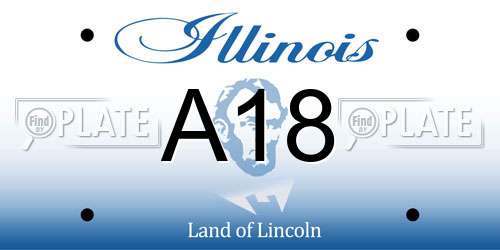 A18 Illinois License Plate