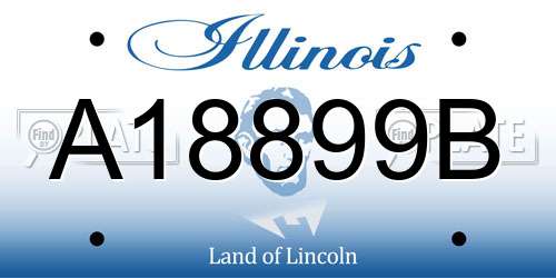 A18899B Illinois License Plate