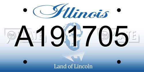 A191705 Illinois License Plate