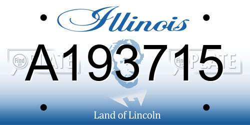 A193715 Illinois License Plate