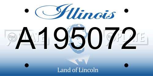 A195072 Illinois License Plate