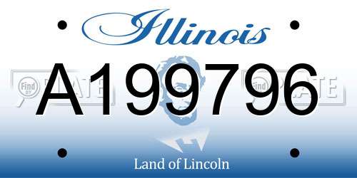A199796 Illinois License Plate