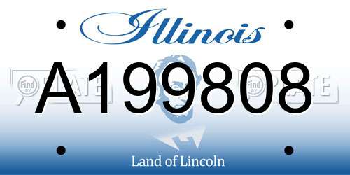 A199808 Illinois License Plate