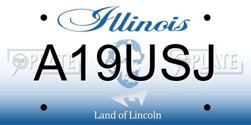 A19USJ Illinois License Plate