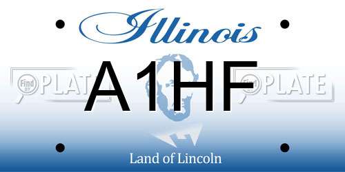 A1HF Illinois License Plate