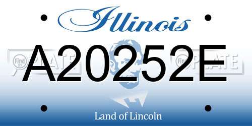 A20252E Illinois License Plate