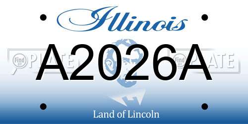 A2026A Illinois License Plate