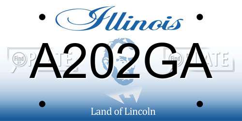 A202GA Illinois License Plate