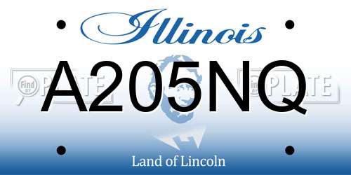 A205NQ Illinois License Plate