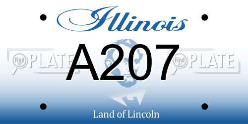 A207 Illinois License Plate