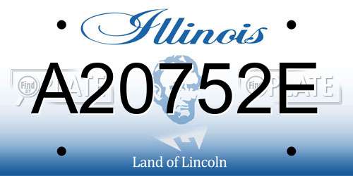 A20752E Illinois License Plate