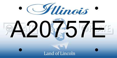 A20757E Illinois License Plate