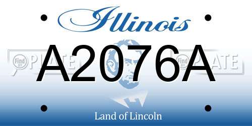 A2076A Illinois License Plate