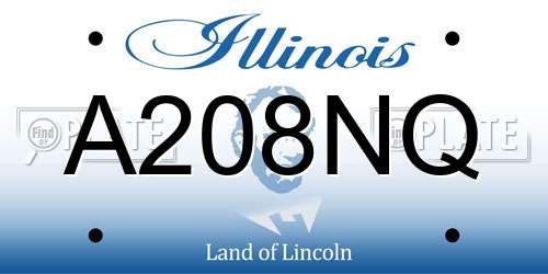 A208NQ Illinois License Plate