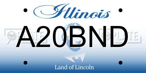 A20BND Illinois License Plate