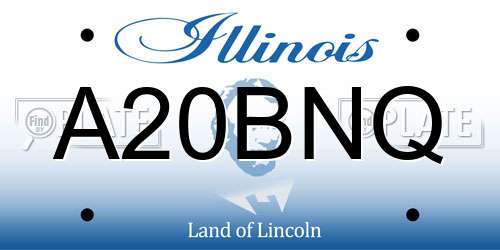 A20BNQ Illinois License Plate