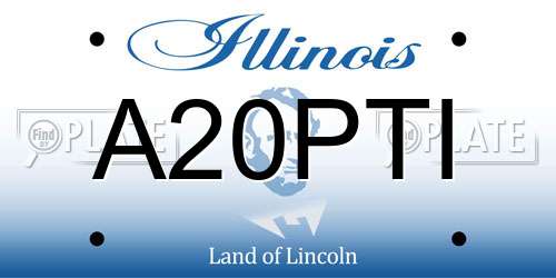 A20PTI Illinois License Plate