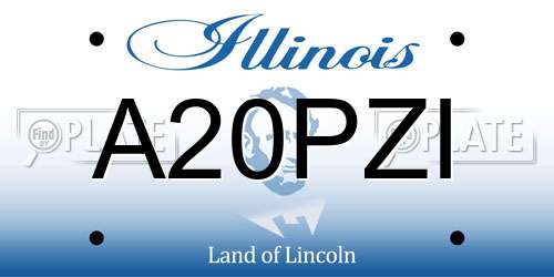 A20PZI Illinois License Plate