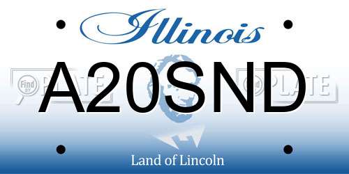 A20SND Illinois License Plate