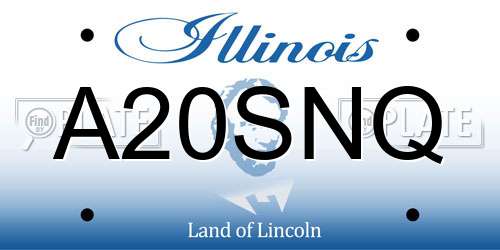 A20SNQ Illinois License Plate