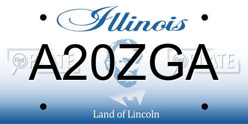 A20ZGA Illinois License Plate