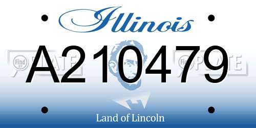 A210479 Illinois License Plate