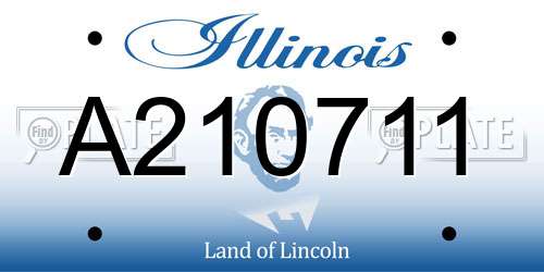 A210711 Illinois License Plate