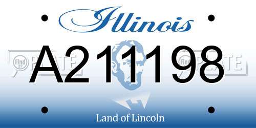 A211198 Illinois License Plate