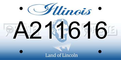 A211616 Illinois License Plate