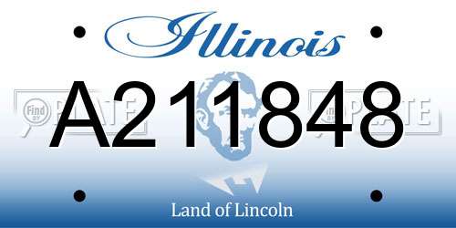 A211848 Illinois License Plate