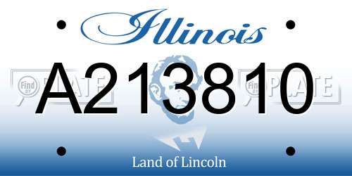 A213810 Illinois License Plate