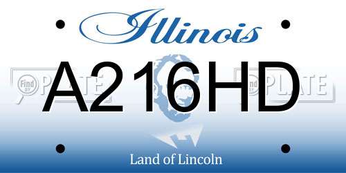 A216HD Illinois License Plate