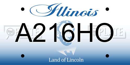 A216HO Illinois License Plate