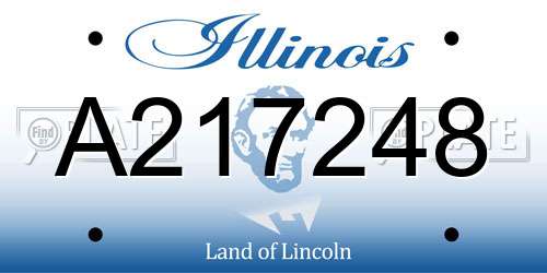 A217248 Illinois License Plate